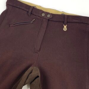Vequi Comfort Brown Full Seat Equestrian Riding Breeches Women's Size Large